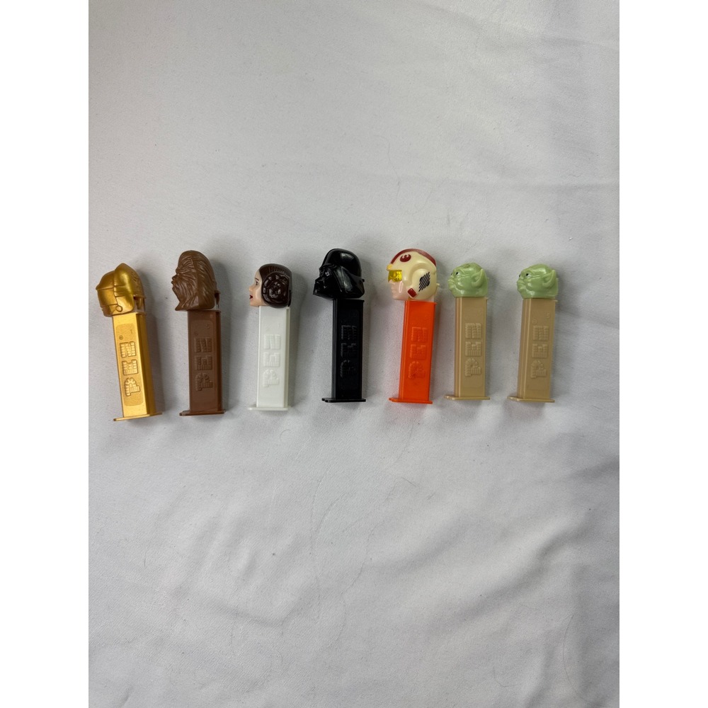 Star Wars Pez Dispenser Lot of 7 Yoda Darth Vader Princess Leia Chewbacca C-3PO - Picture 6 of 16